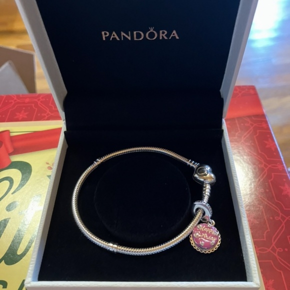 Pandora Bracelet w/ Charms - Picture 1 of 8